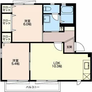 コートAXIS【2階】の間取り