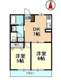 サンコーポ領家【1階】の間取り