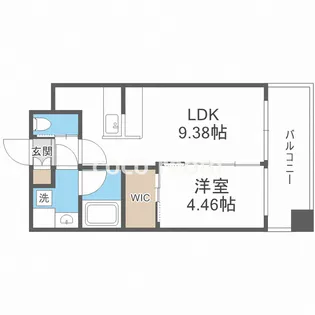 プレジオ難波【15階】の間取り
