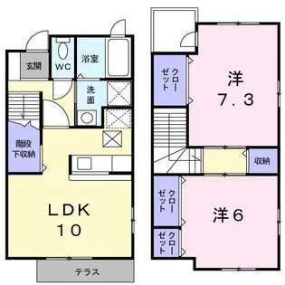ヴェルデ・タキヤマ【1階】の間取り