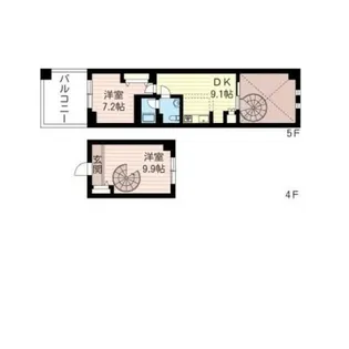 レジデンスシャルマン月島の間取り