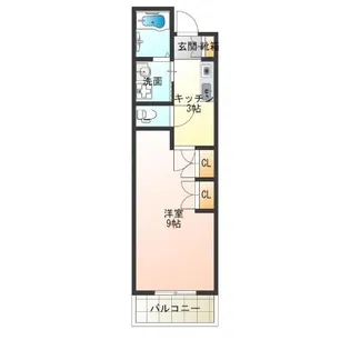 ルシエル難波【2階】の間取り