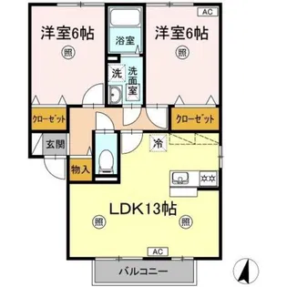 パストラーレ A棟【2階】の間取り