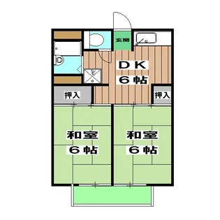 清水セカンドハイツ【2階】の間取り