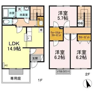 リースランド野高谷 Aの間取り