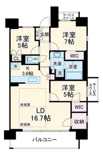 パークホームズ刈谷アネシア ノースレジデンス【14階】の間取り