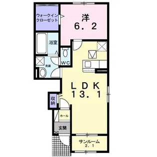プリートG【1階】の間取り