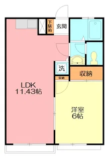 パレス茅ヶ崎【2階】の間取り