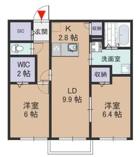 Lacine Yokonuma【2階】の間取り