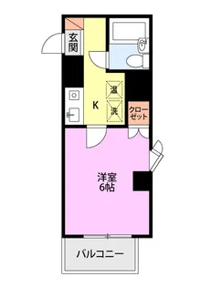 レジデンシャル万代【5階】の間取り