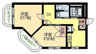 東京都世田谷区代田1【マンション】の間取り
