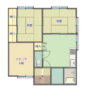 コーポハピネス【2階】の間取り