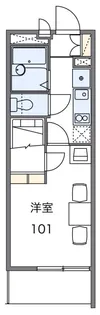 レオパレス扇(セン)【2階】の間取り