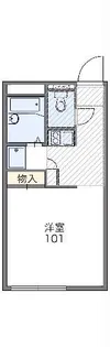 レオパレスペリエII【3階】の間取り