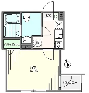 モアナコースト矢向駅前【1階】の間取り