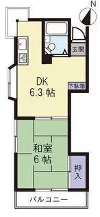 TEハイツ片瀬【2階】の間取り