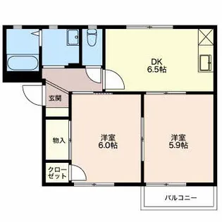 シャーメゾン大町 B セ【2階】の間取り