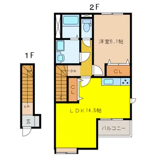 岐阜県安八郡神戸町大字横井【アパート】の間取り