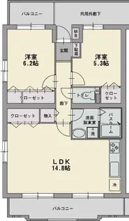 オーポンスクエア【4階】の間取り