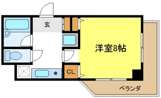 フロントオブザポリス新光【3階】の間取り