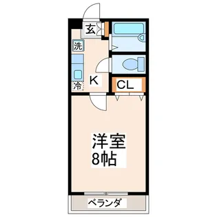 コーポアルメリア【1階】の間取り