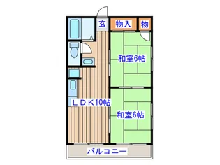 ピ-スフル石川【2階】の間取り