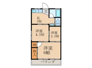 高丸コーポ【2階】の間取り