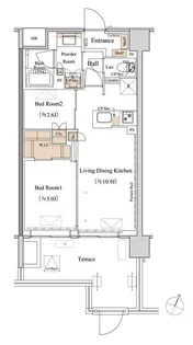 2LDKの間取り画像