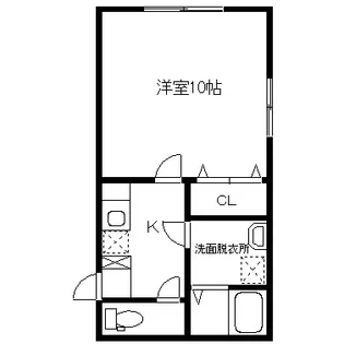 1Kの間取り画像