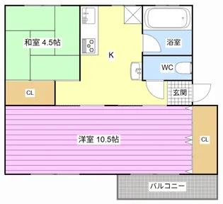 マンション白萩【2階】の間取り