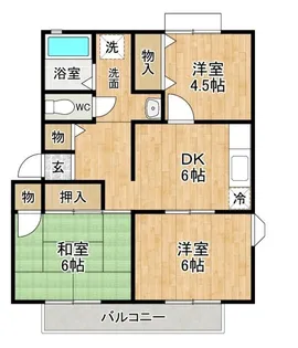 セジュール東【2階】の間取り