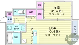 フィオーレH・S【1階】の間取り