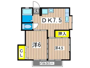 モアナ桜山【2階】の間取り