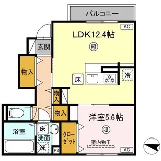 ソラーナII【1階】の間取り