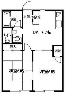 ハイツ雅【2階】の間取り