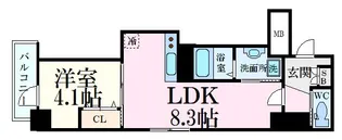 月光呉本町ツインタワーアインス(壱番館)【6階】の間取り