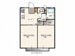 富士見ハイツ【2階】の間取り
