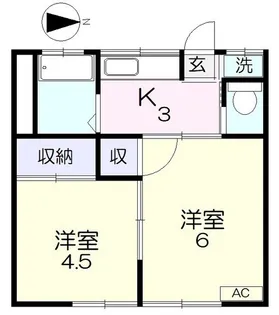 新和アパート【2階】の間取り