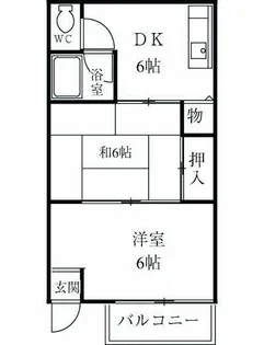 コウサンハイツ3【1階】の間取り