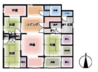 山口県防府市鋳物師町【一戸建】の間取り