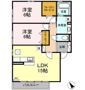 エトワール 三浦【1階】の間取り