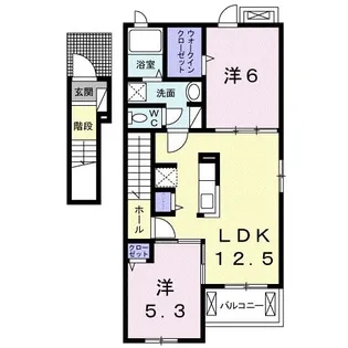 アクティフ宇部IV【2階】の間取り