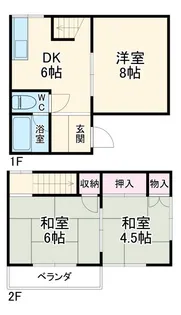 神奈川県横須賀市汐入町5【一戸建】の間取り