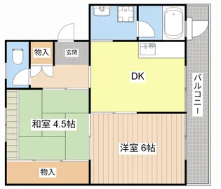 ビレッジハウス外町2号棟【3階】の間取り