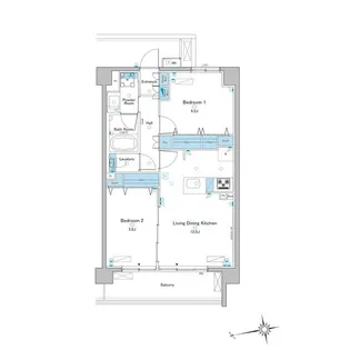 ルフォンプログレ赤羽【1階】の間取り