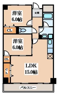 マンショングランメール【4階】の間取り
