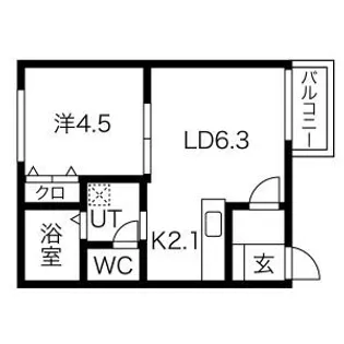 アジュール【4階】の間取り