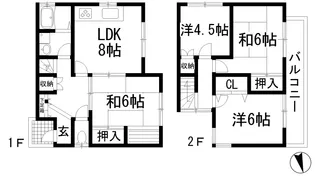 兵庫県川西市東畦野山手2【一戸建】の間取り