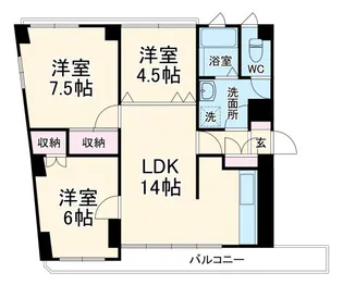 ままがーでん【4階】の間取り