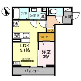 埼玉県朝霞市岡1【アパート】の間取り